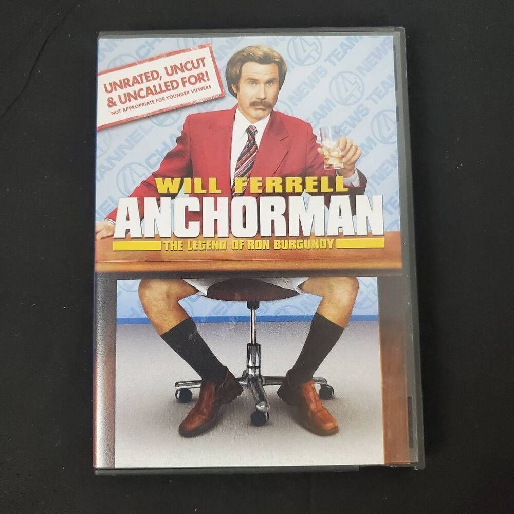 Anchorman: The Legend of Ron Burgundy (DVD, Unrated Uncut) Will Ferrell Comedy C